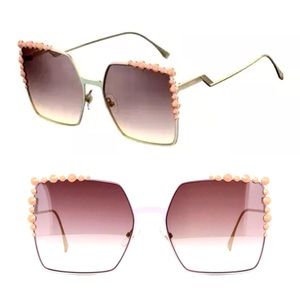 fendi oversized square sunglasses